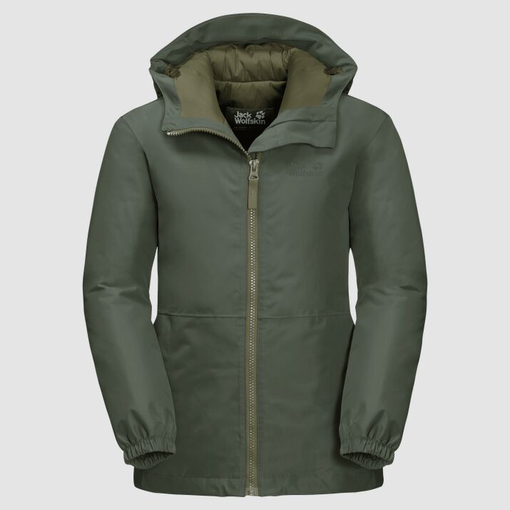 Chamarra Invierno Jack Wolfskin Argon Storm Niños Verdes Mexico-4798235